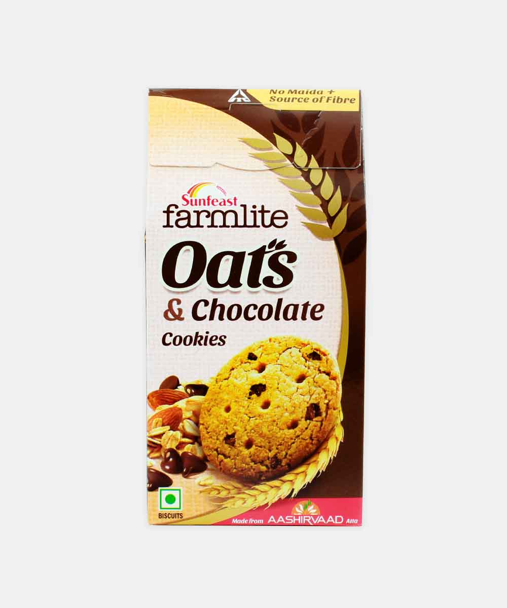 Sunfeast Farmlite Oats & Chocolate Biscuits 150 Gm