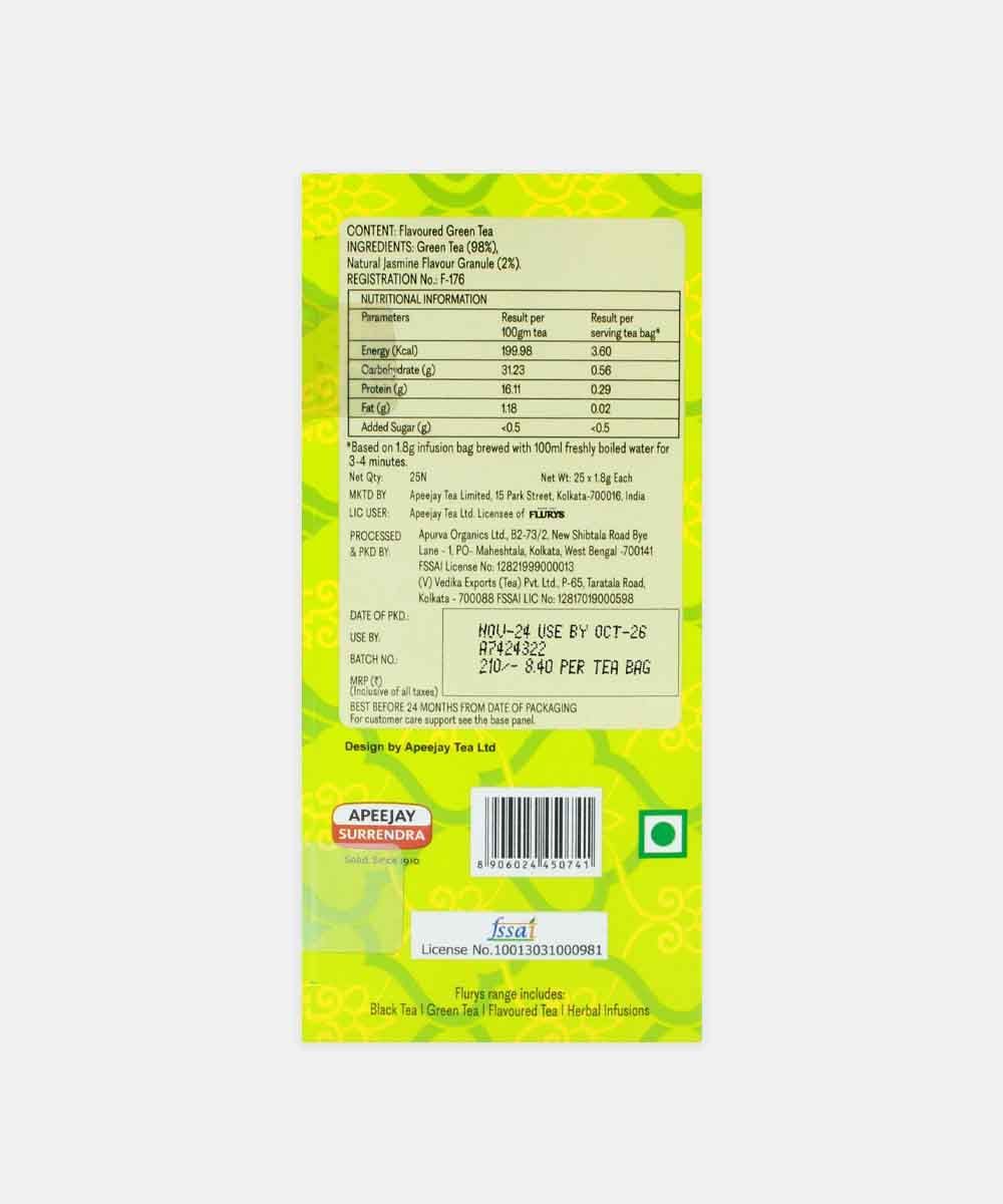 Flurys Floral Jasmine Tea 25 Bag