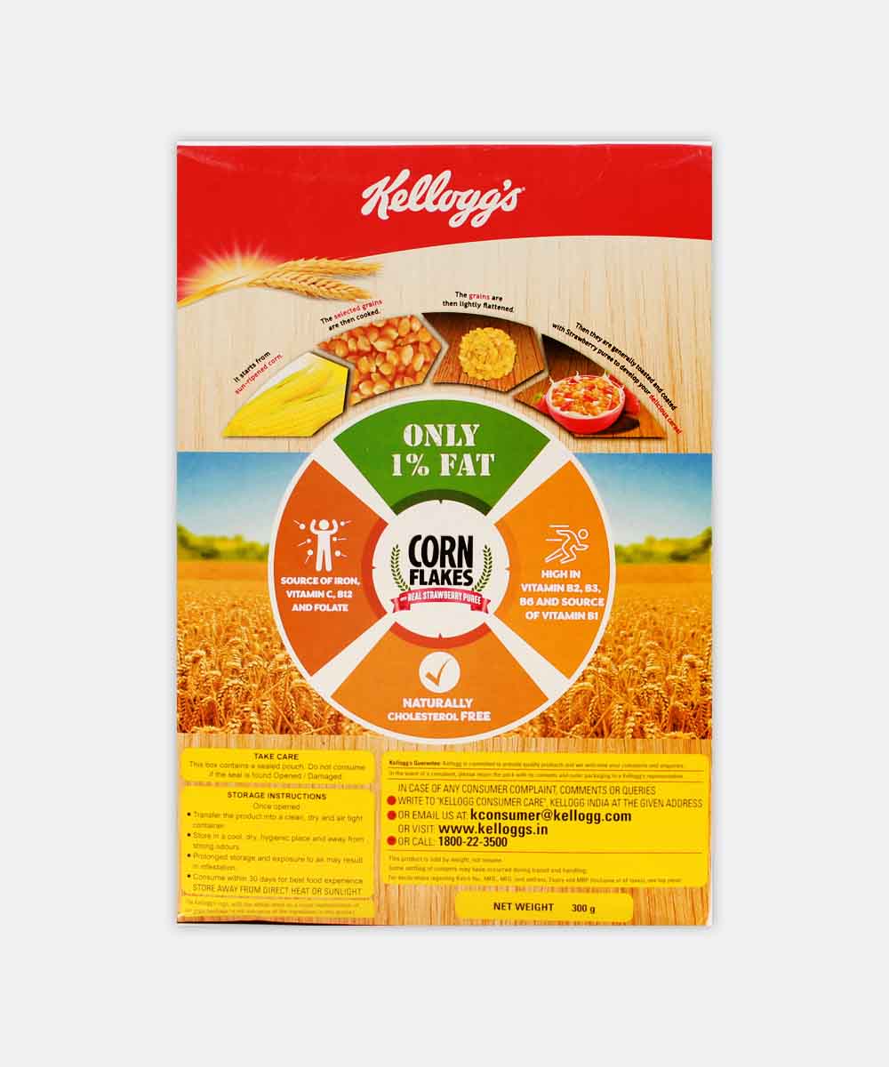 Kelloggs Corn Flakes Real Strawberry 300 Gm