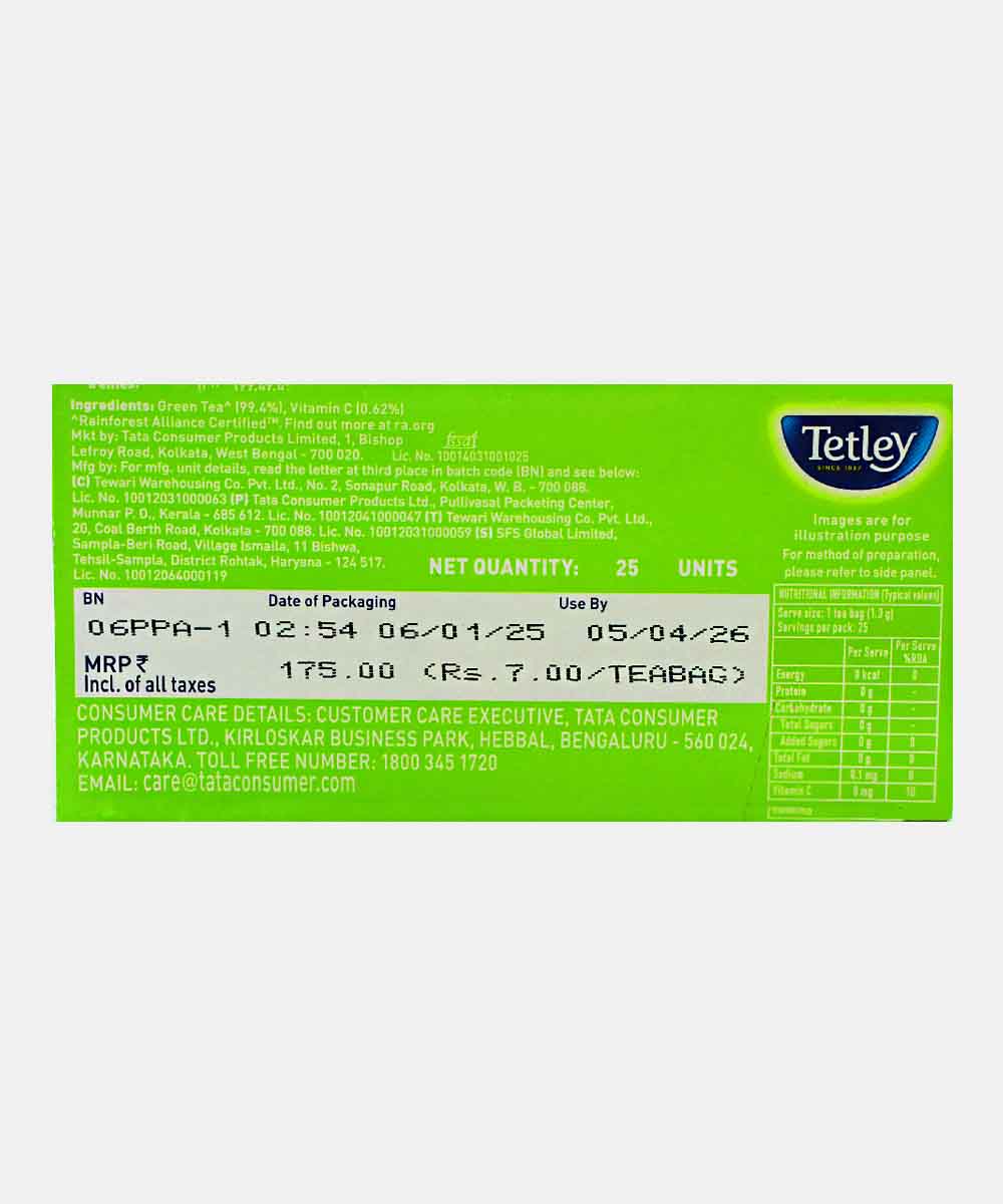 Tetley Pure & Original Green Tea 25 Bag