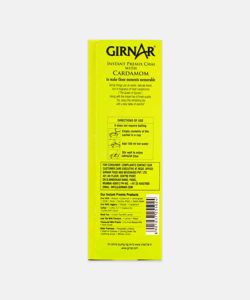 GIRNAR CARDAMOM INSTANT PREMIX CHAI 140 GM 10 SACHETS