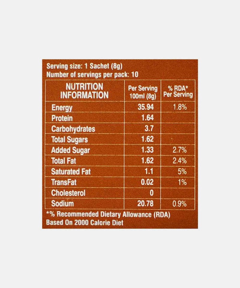 GIRNAR PREMIX GINGER CHAI LOW SUGAR 80 GM 10 SACHETS