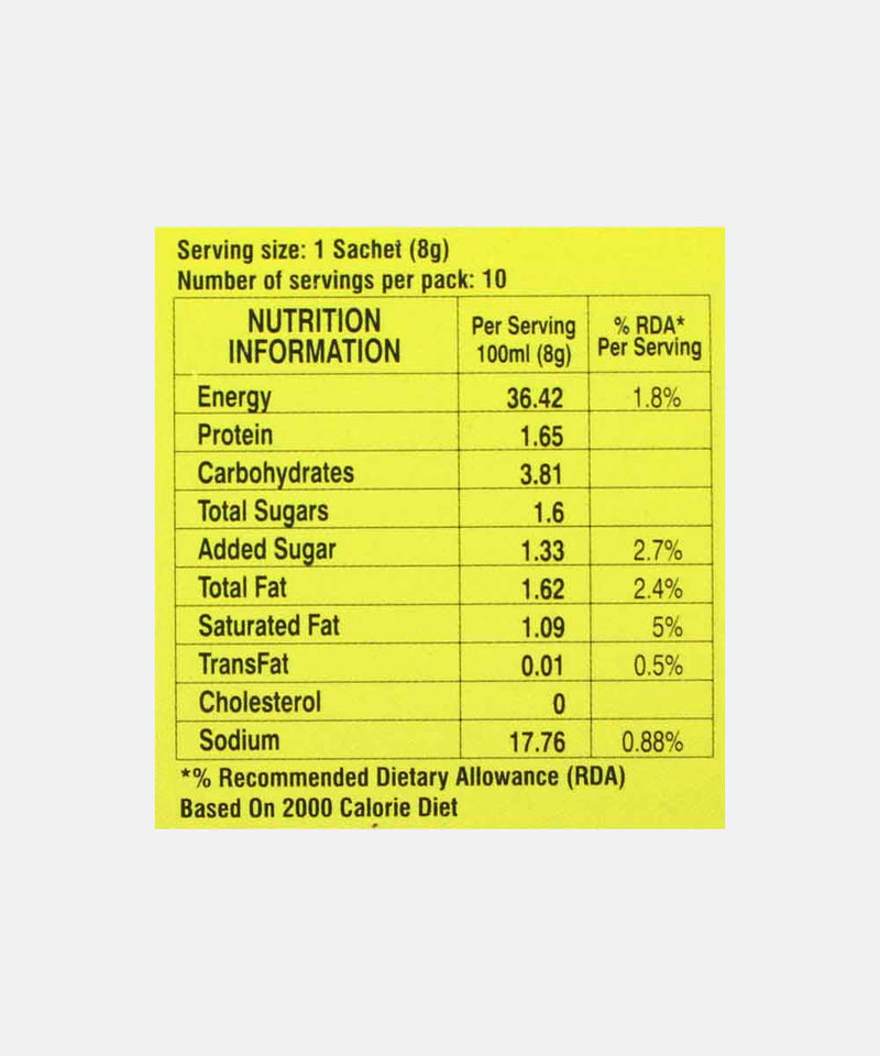 GIRNAR PREMIX LEMON GRASS CHAI LOW SUGAR 80 GM 10 SACHETS