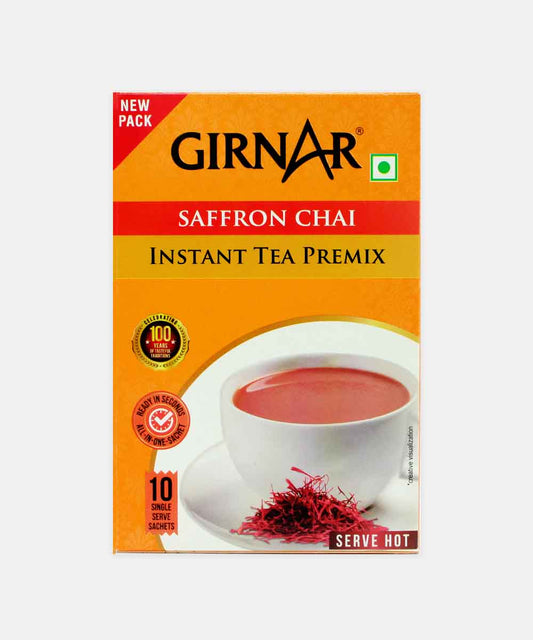 Girnar Premix Saffron Chai 140 Gm 10 Sachets
