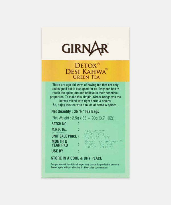 GIRNAR DETOX GREEN TEA DESI KAHWA 90