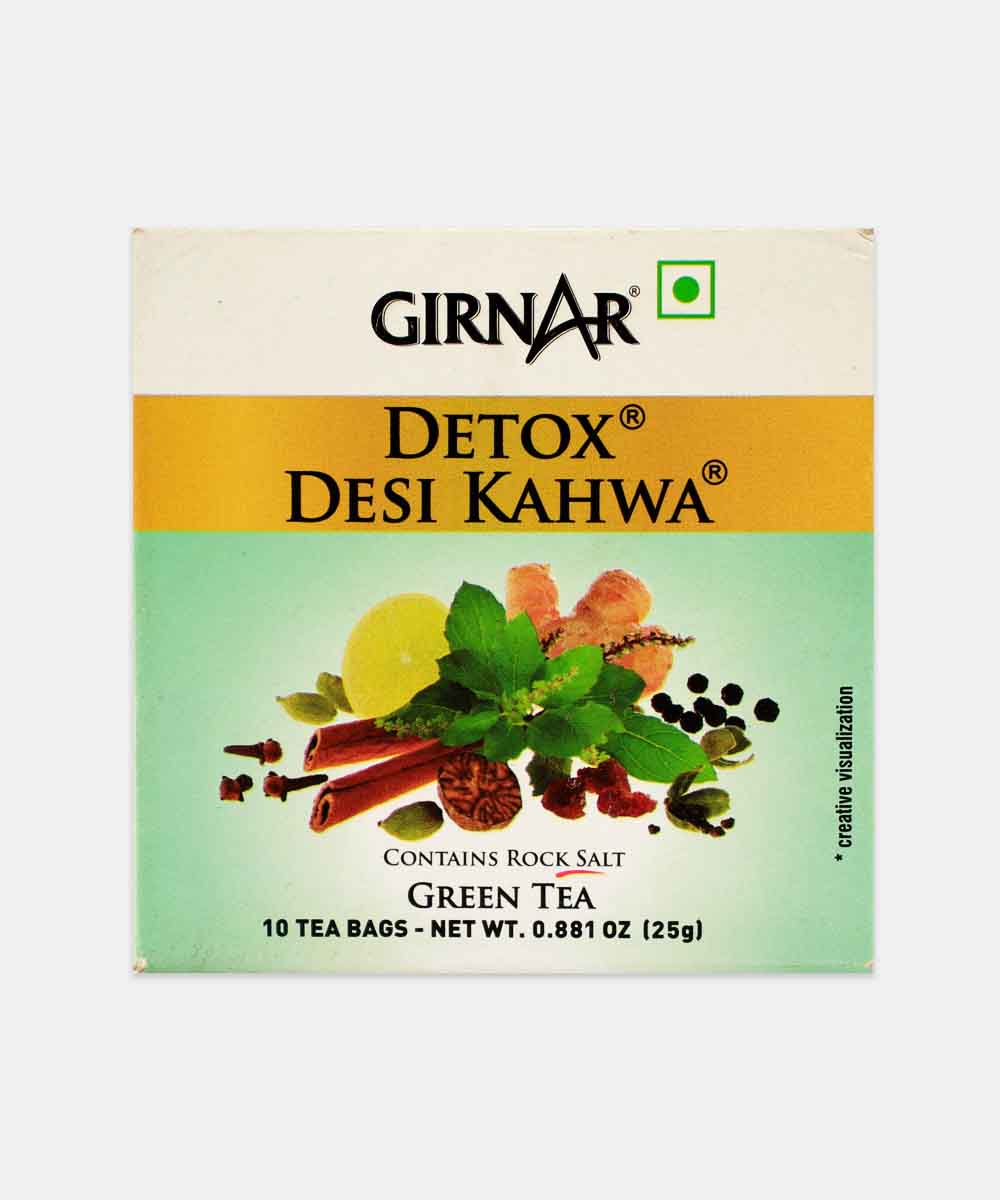 Girnar Detox Desi Kahwa Green Tea 25 Gm (10 Tea Bags)