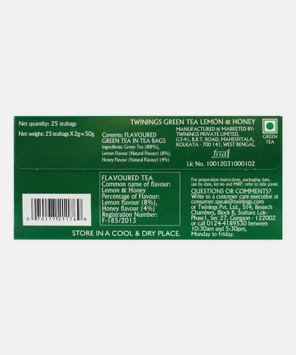 Twinings Of London Lemon & Honey Green Tea 25 Bag