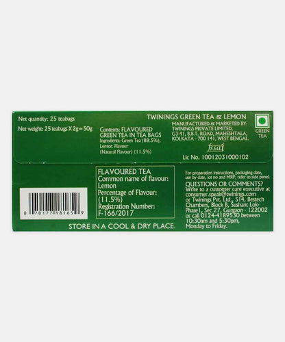 Twinings Green Tea & Lemon 25 Bag