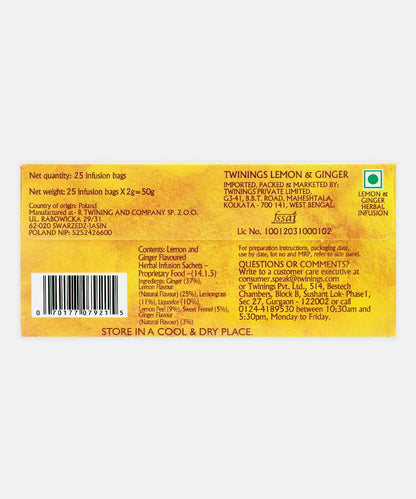 Twinings Lemon & Ginger 25 Bag