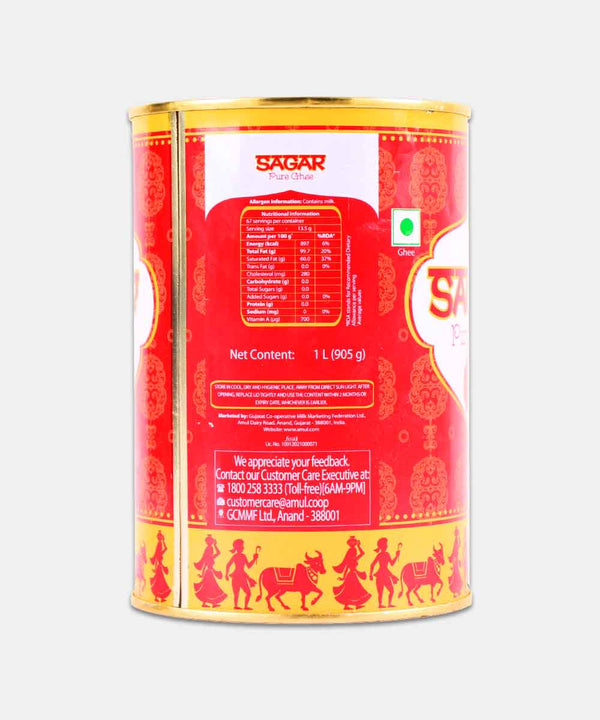 SAGAR GHEE TIN 1 LTR