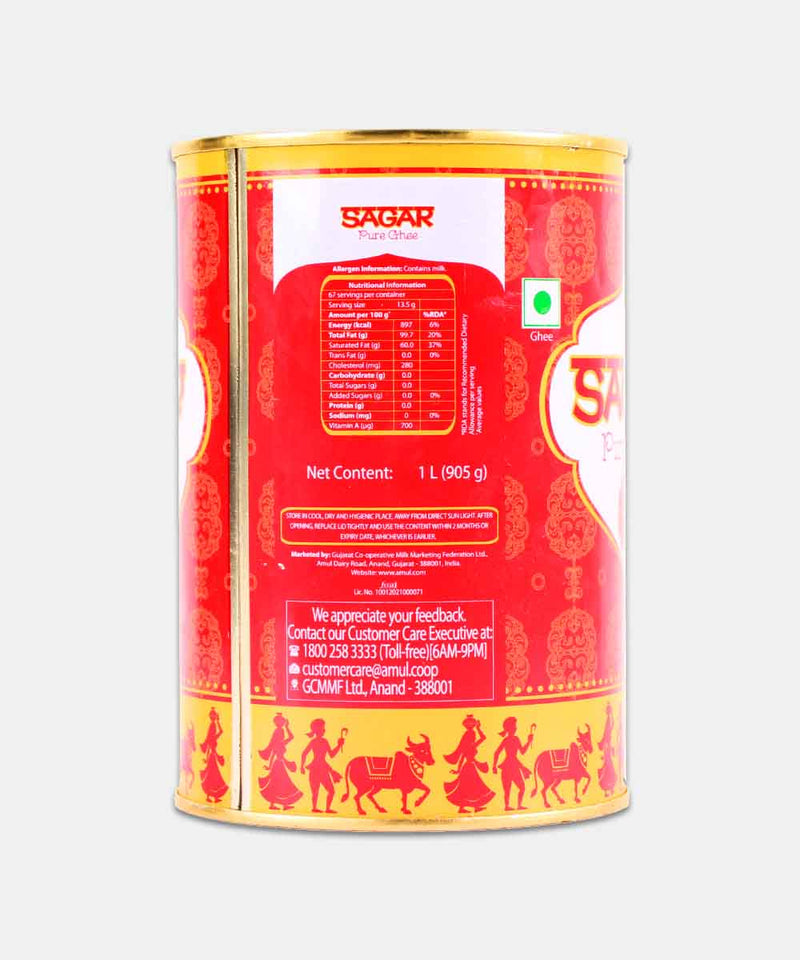 SAGAR GHEE TIN 1 LTR