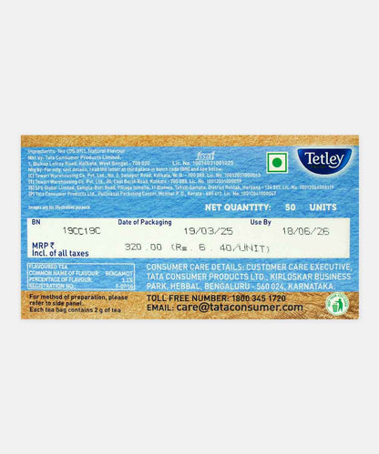 Tetley Earl Grey Tea 50 Bag