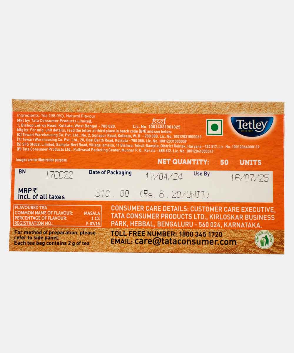 Tetley Masala Tea 50 Bag