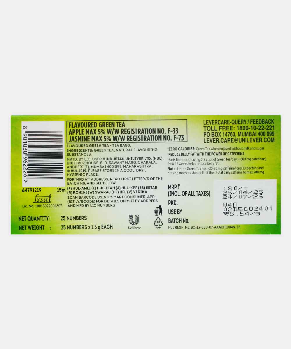 Lipton Clear & Light Green Tea 25 Bag