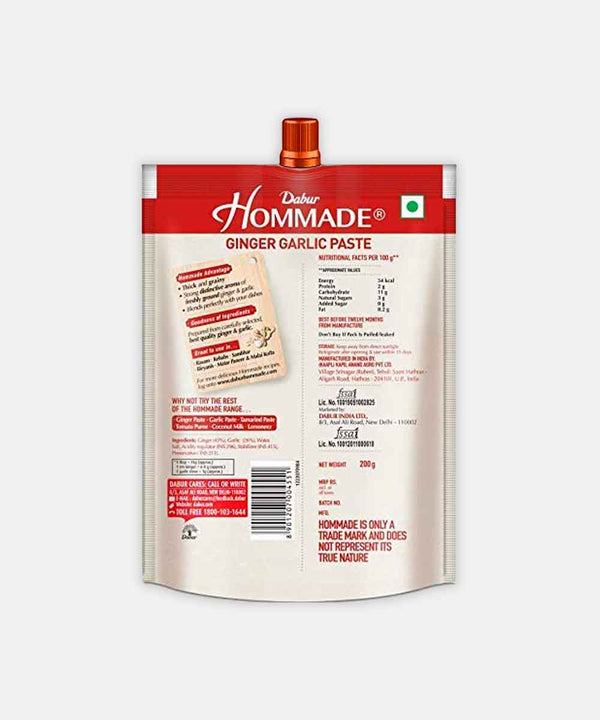 DABUR HOMMADE GINGER GARLIC PASTE 200