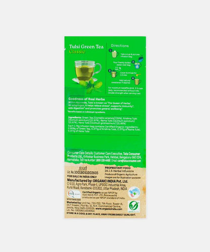 Organic India Tulsi Green Tea Classic (25 Bag) 43.5 Gm