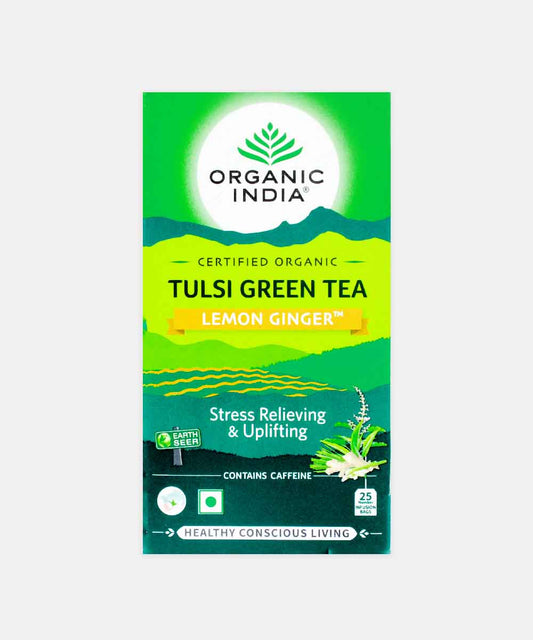 Organic India Tulsi Lemon & Ginger Green Tea 25 Bag