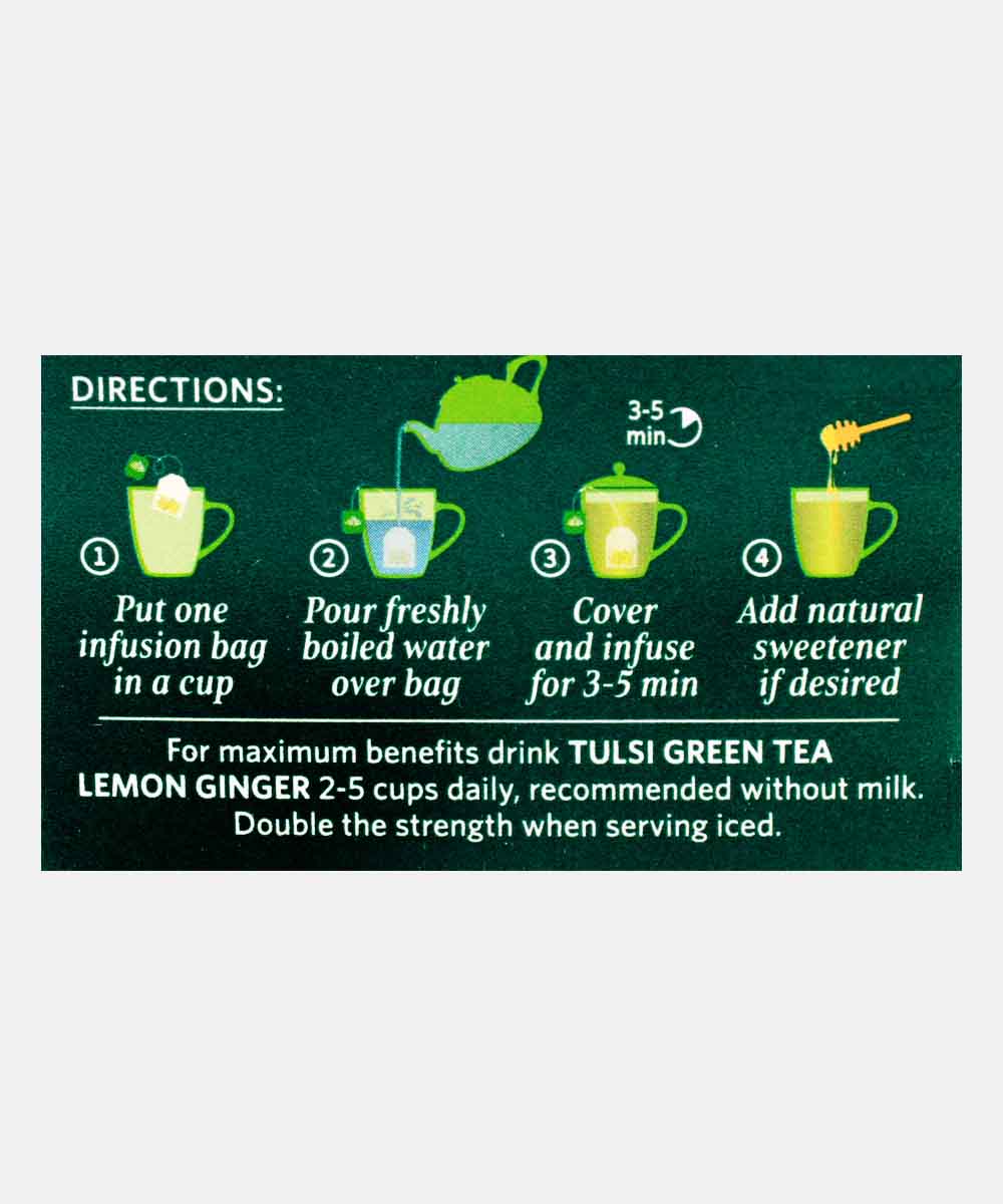 Organic India Tulsi Lemon & Ginger Green Tea 25 Bag