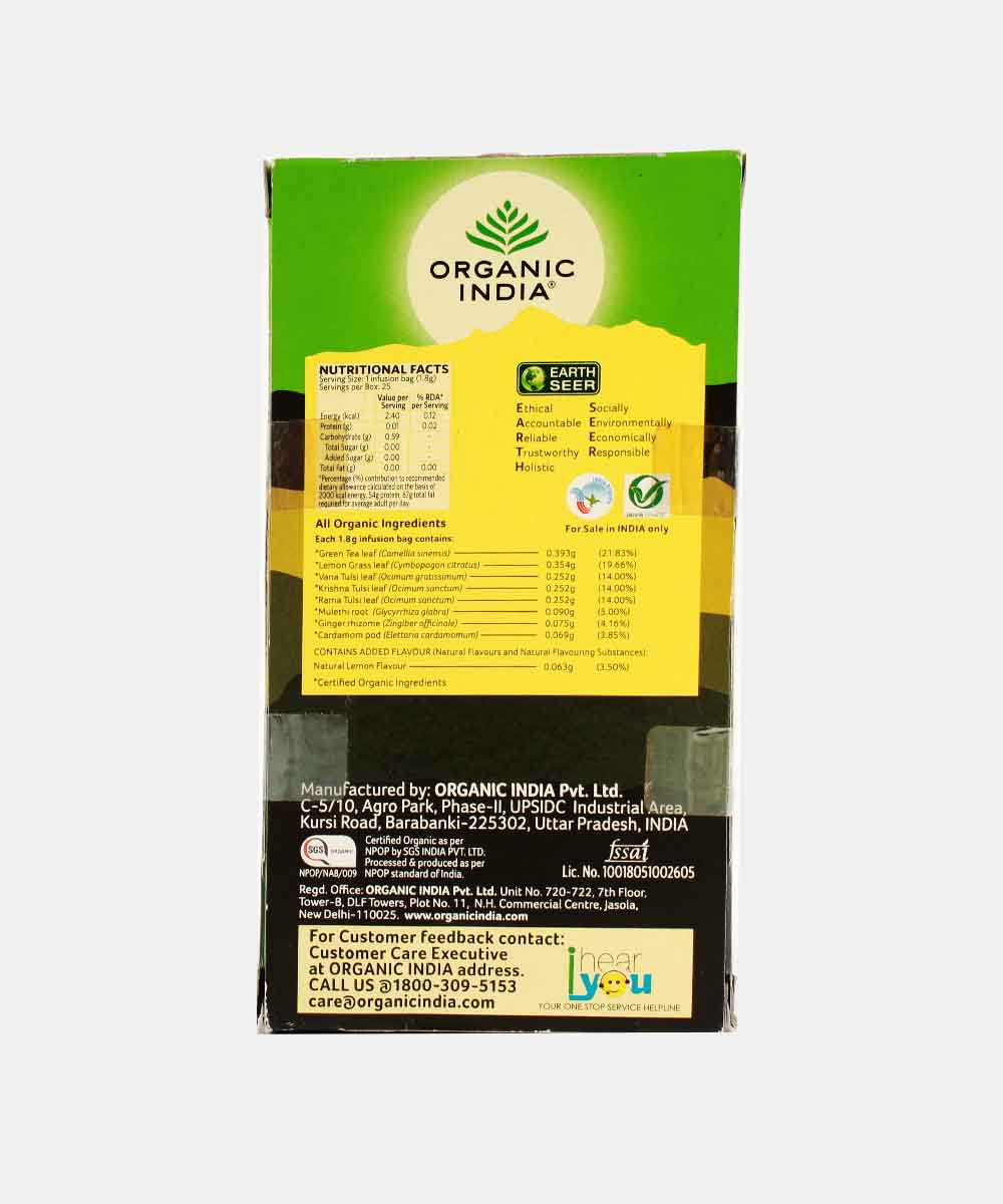 Organic India Tulsi Sweet Lemon Tea 25 Bag