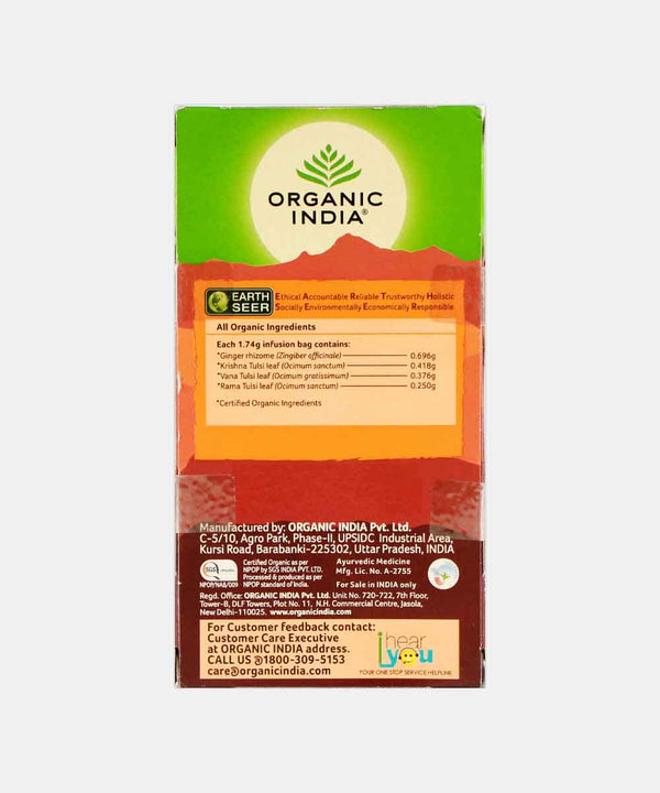 ORGANIC INDIA TULSI GINGER TEA 25BA