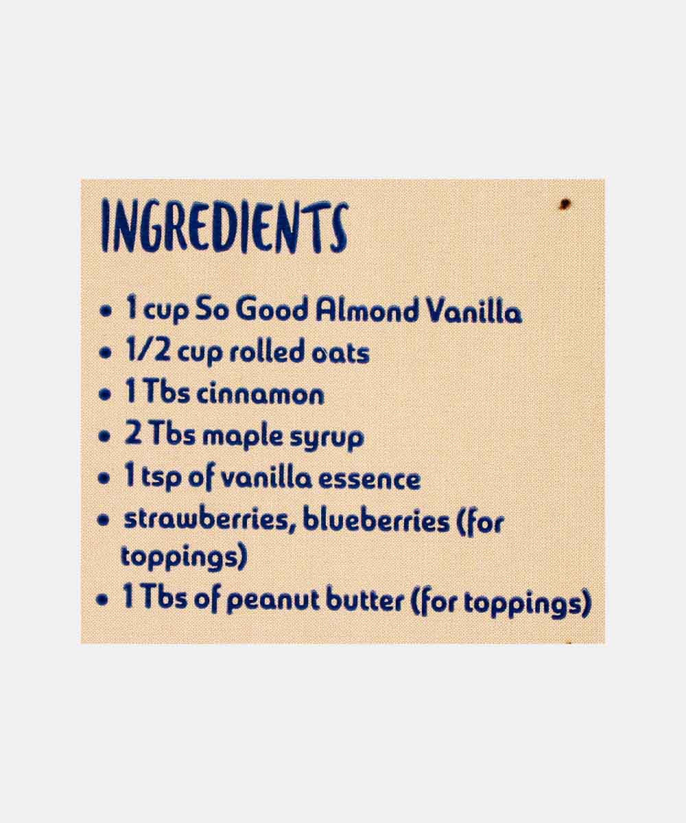 So Good Almond Vanilla Milk 1 Ltr