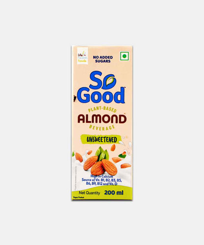 So Good Almond Unsweetened Milk 200 Ml