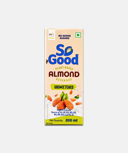 SO GOOD ALMOND UNSWEETENED MILK 200 ML