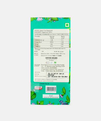 Flurys Organic Pepper Mint Tea 20 Bag