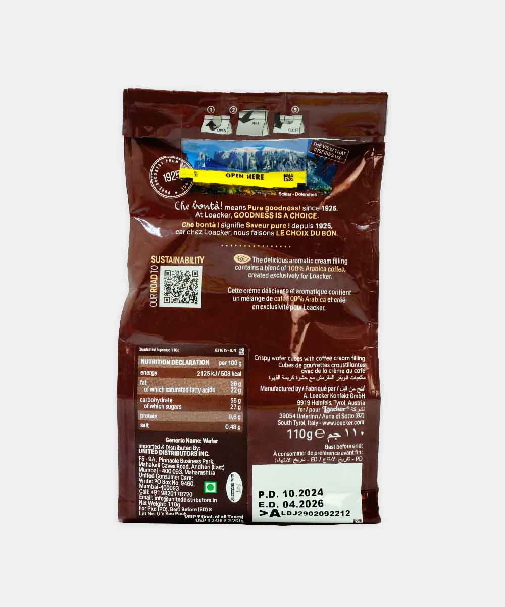 Loacker Espresso Waper 110 Gm