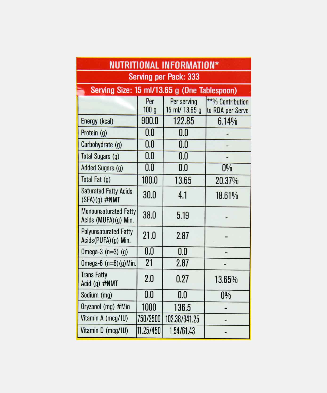 Riso Rice Bran Oil 5 Ltr 4.55 Kg