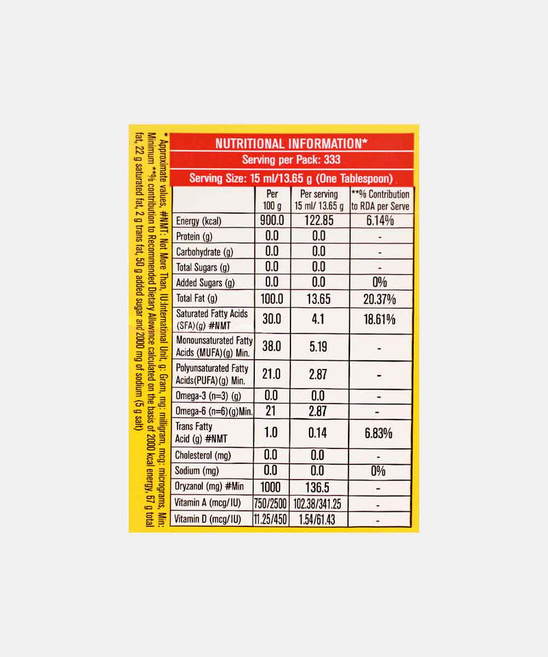 RISO RICE BRAN OIL 5 LTR 4.55