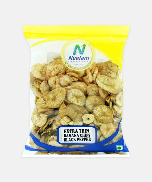 Extra Thin Banana Chips Black Pepper 200 Gm
