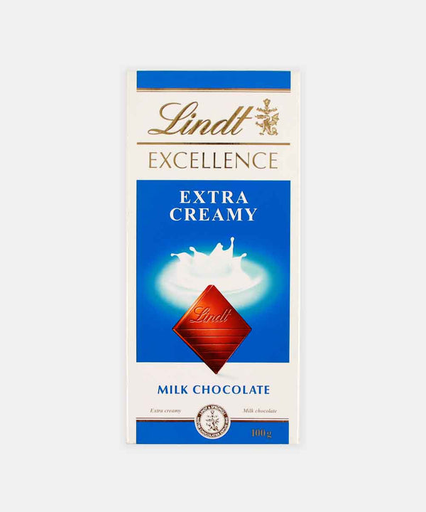 LINDT EXCELLENCE EXTRA CREAMY MILK CHOCOLATE 100