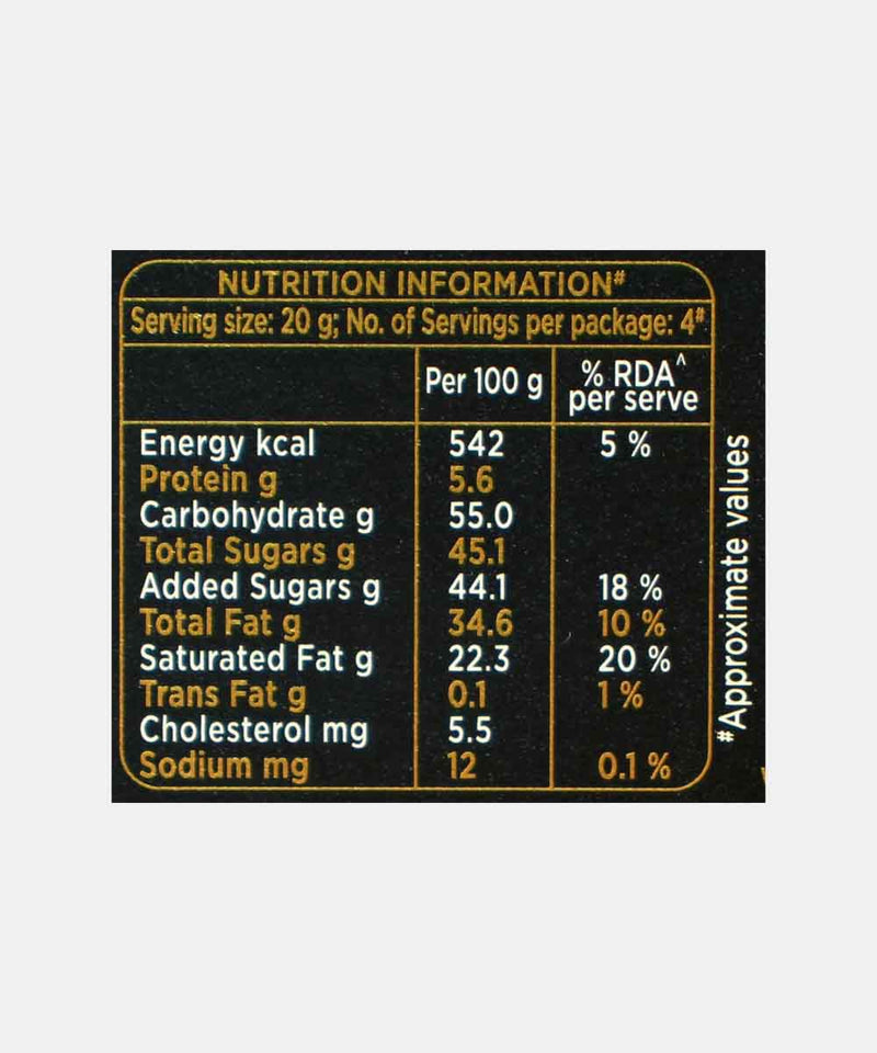 CADBURY BOURNVILLE 50% DARK CHOCOLATE 80