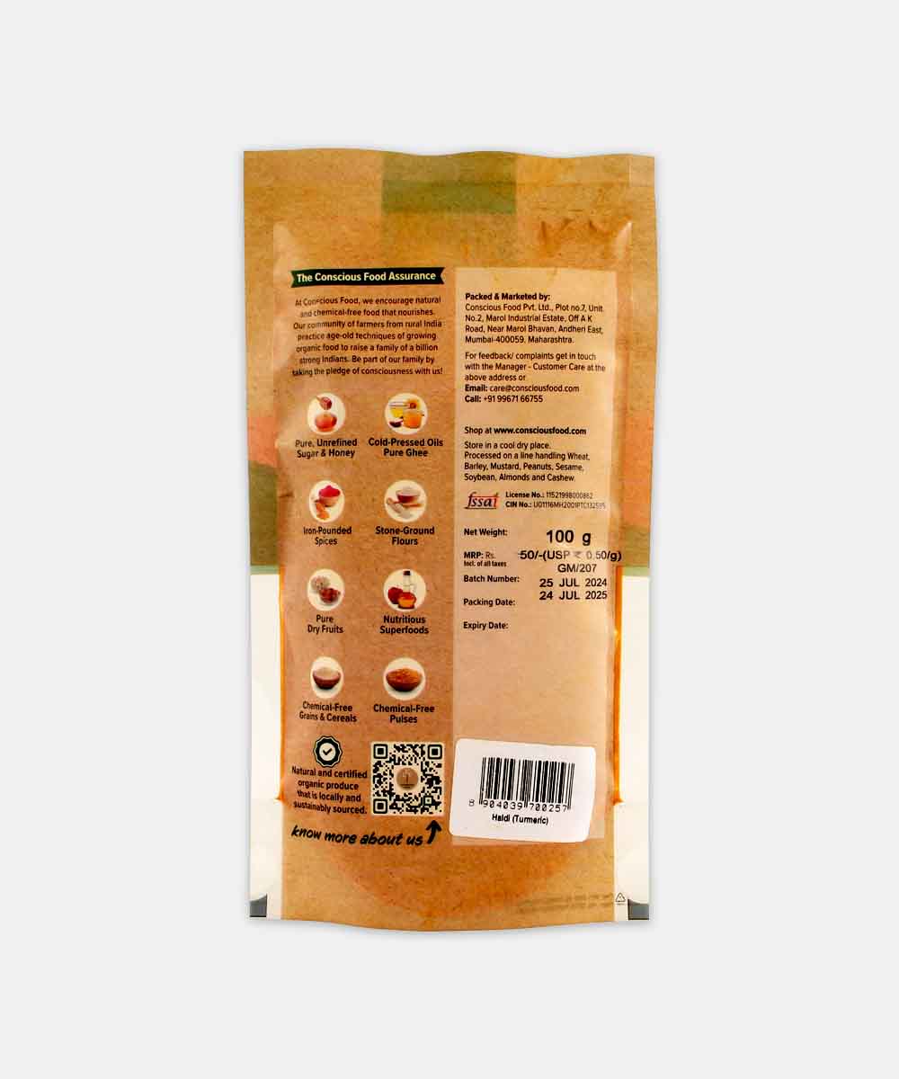 Conscious Food Turmeric Powder 100 Gm