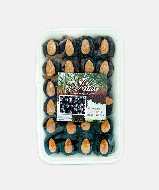 Iran Seedless Dates Almond Tray 400 Gm