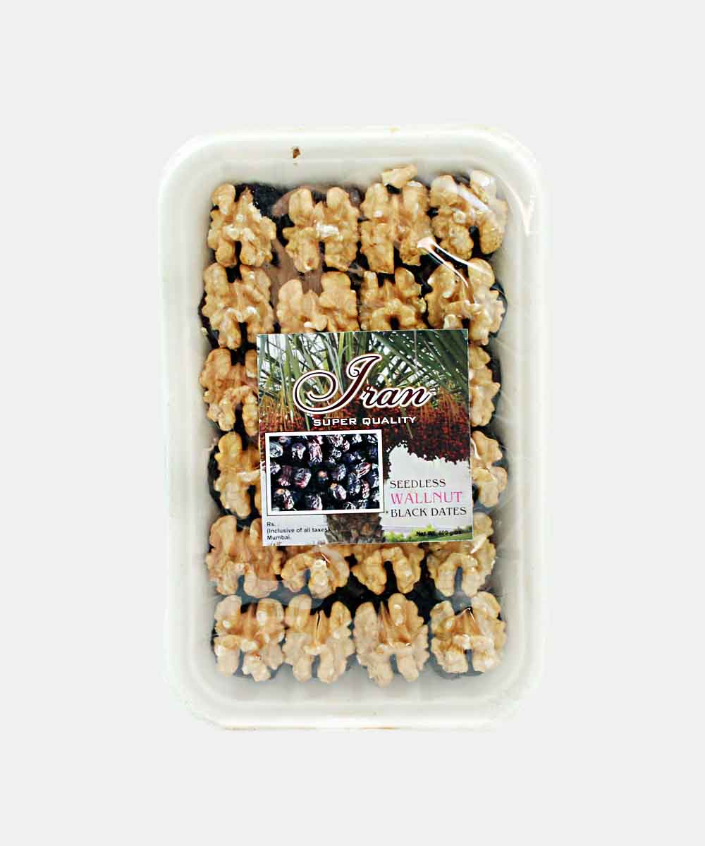 Iran Seedless Dates Walnuts Tray 400 Gm