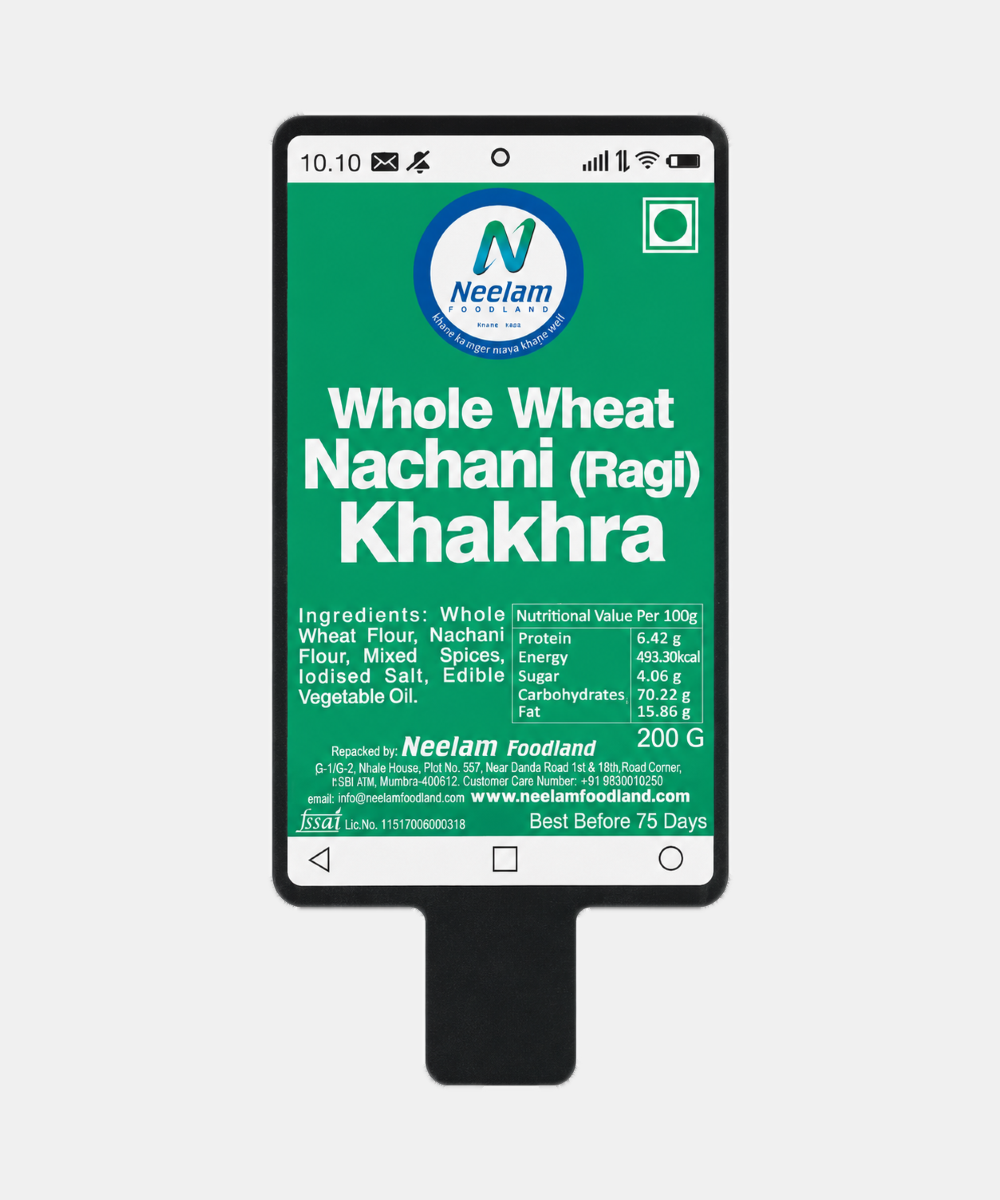 Whole Wheat Nachani Khakhra Mobile 200 Gm