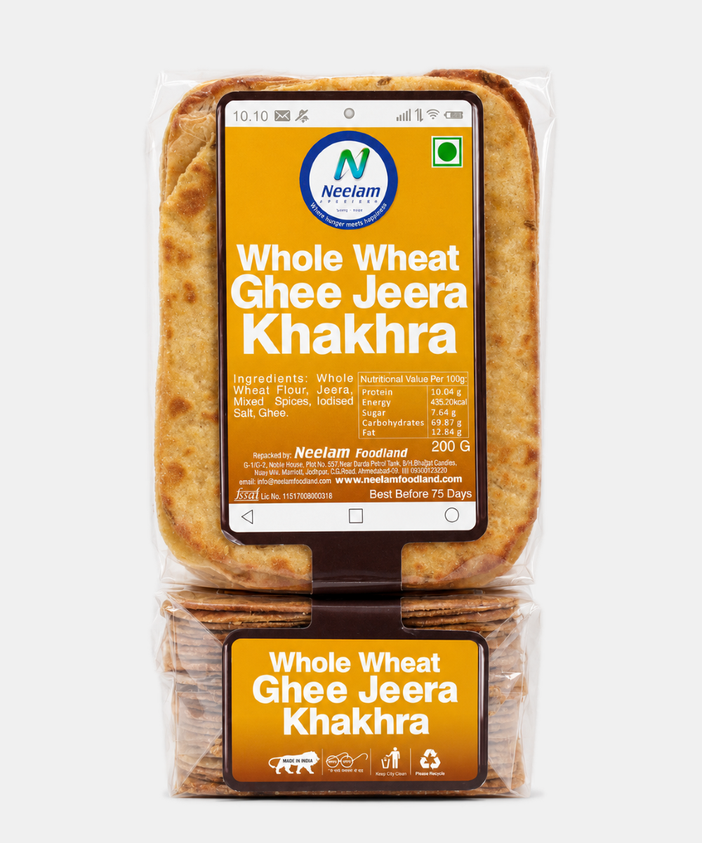 Whole Wheat Ghee Jeera Khakhra Mobile 200 Gm