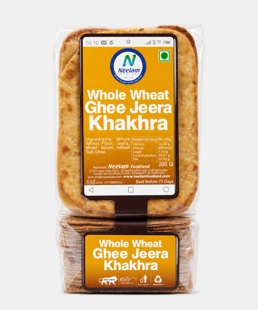 Whole Wheat Ghee Jeera Khakhra Mobile 200 Gm