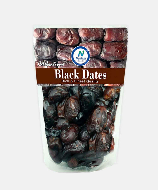 Black Dates With Seed 500 Gm