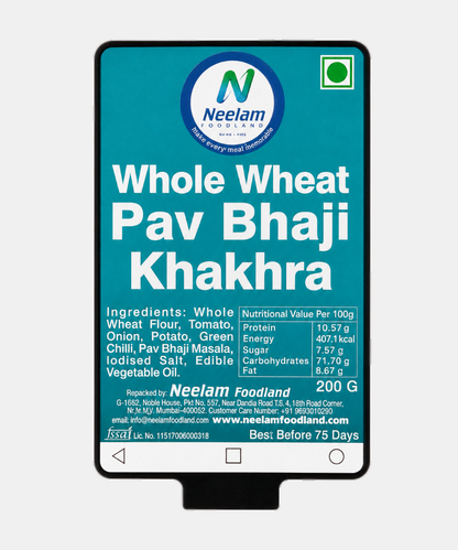 Whole Wheat Pav Bhaji Khakhra Mobile 200 Gm