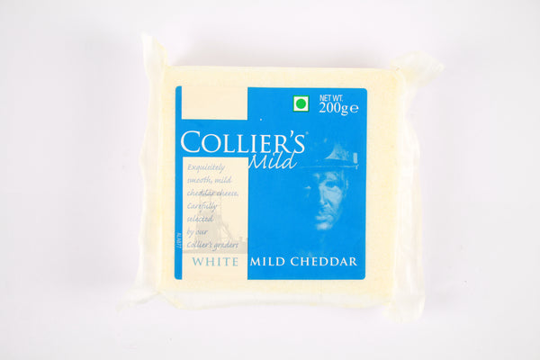 COLLIERS WHITE MILD CHEDDAR CHEESE 200 GM