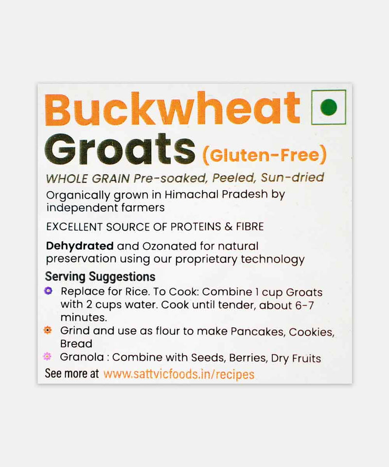 SATTVIC BUCKWHEAT GROAT 250 GM