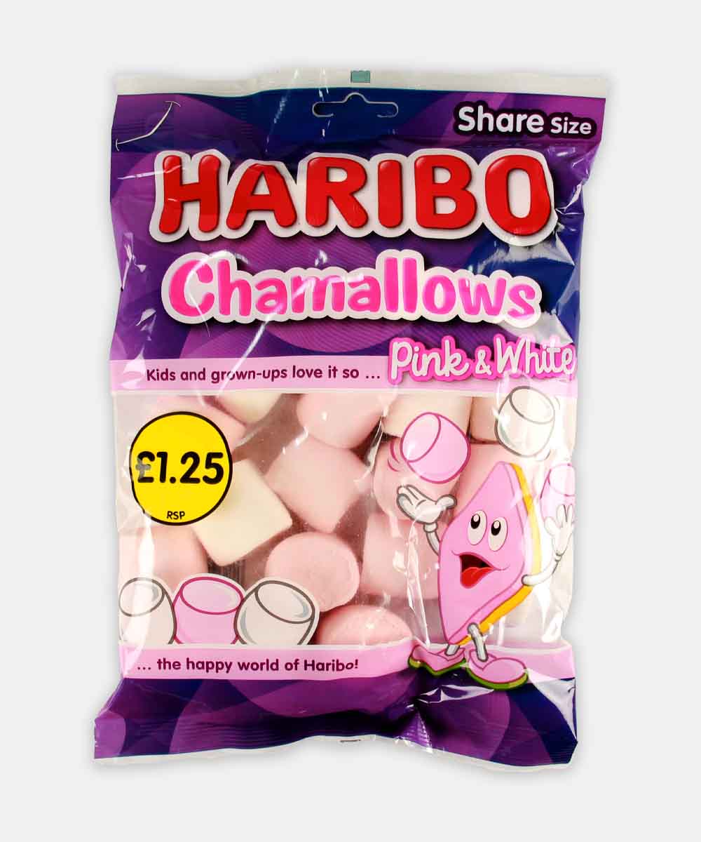 Haribo Chamallows Pink & White Marshmallows 140 Gm