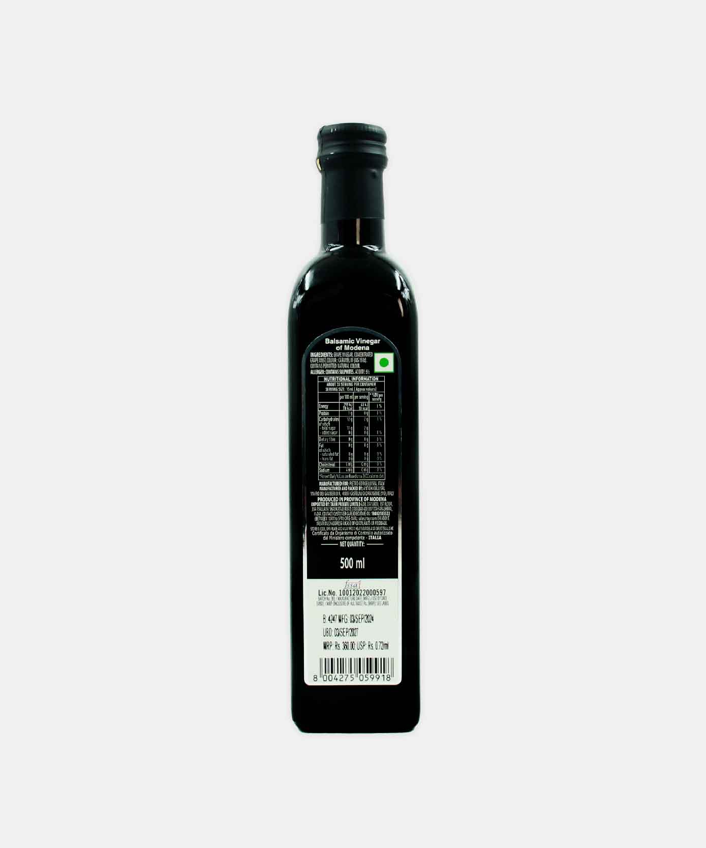 Pietro Coricelli Aceto Balsamaico Vinegar 500 Ml