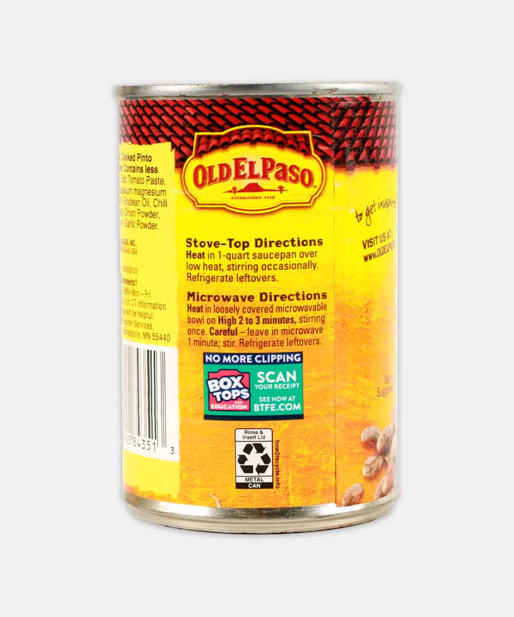 Old Elpaso Vegetarian Refried Beans 453 Gm