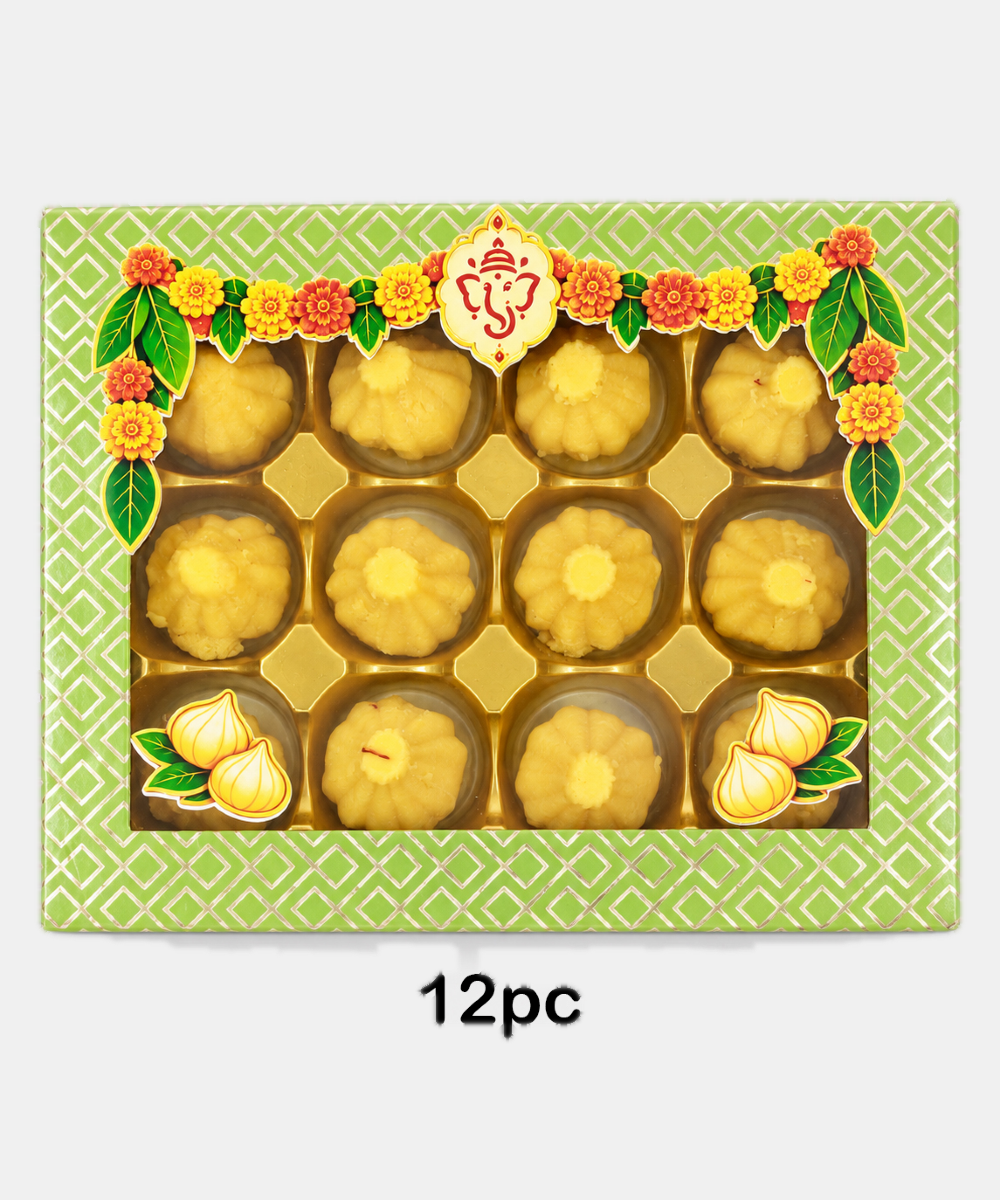 Kesar Milk Modak Box 12 Pc