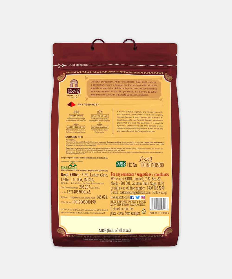 INDIA GATE BASMATI RICE CLASSIC 5 KG