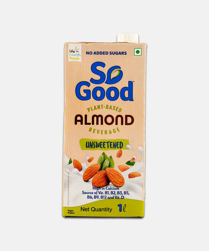 SO GOOD ALMOND MILK UNSWEETENED 1 LTR